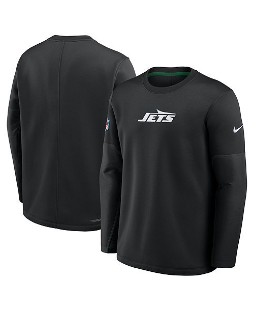 Men's Black New York Jets Sideline Coaches Team Present Midweight Therma-FIT Sweatshirt