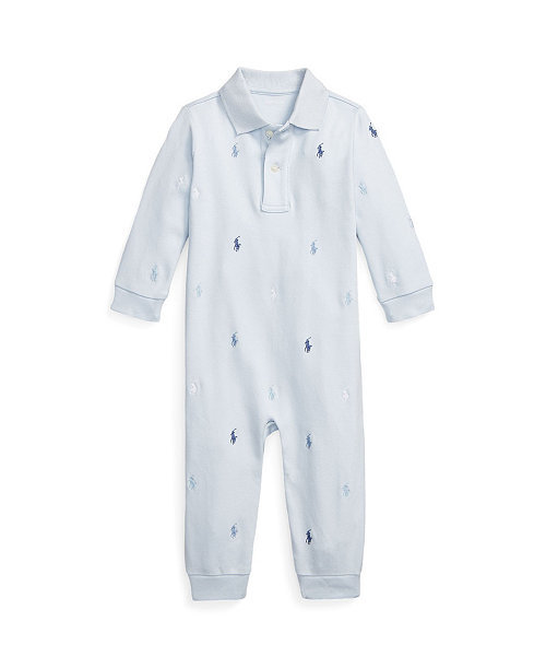 Baby Boys Polo Pony Soft Polo Coverall