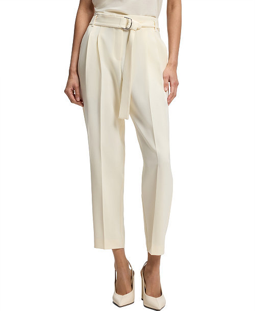 BOSS by Women's Japanese Crepe Tapered-Fit Pants