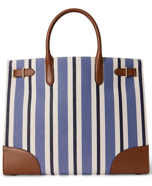 Striped Canvas Extra-Large Devyn Tote Bag