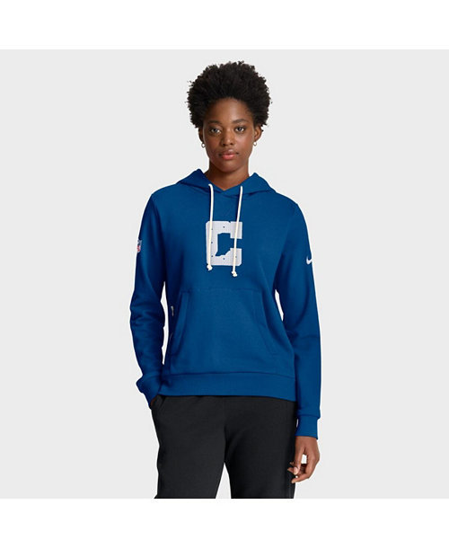 Women's Royal Indianapolis Colts Sideline Standard Issue Initial Home Dri-FIT Hoodie