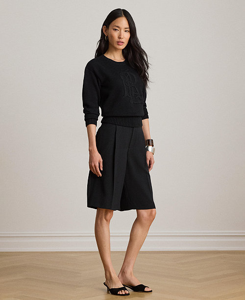 Women's High-Rise Double-Faced Bermuda Shorts
