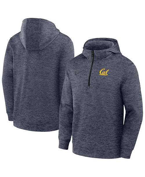 Men's Navy Cal Bears Coaches Dri-FIT Half-Zip Hoodie