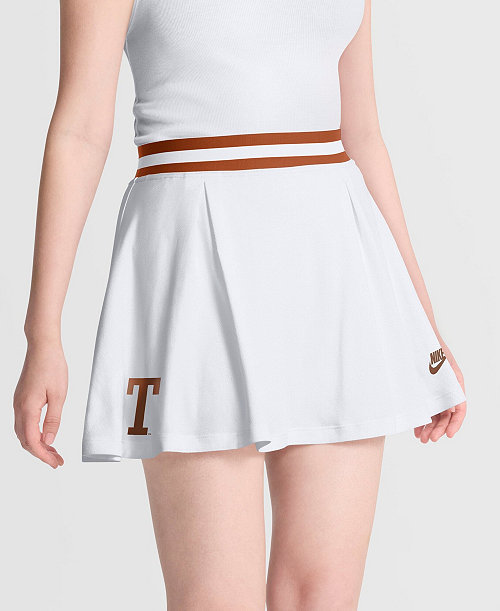 Women's Texas Longhorns Pleated High-Waisted Skort, 4" Inseam