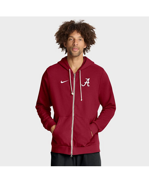 Men's Crimson Alabama Crimson Tide 2025 Sideline Standard Issue Dri-FIT Full-Zip Hoodie