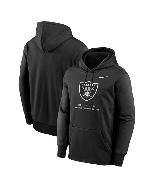 Men's Black Las Vegas Raiders Toss Sweep Therma-FIT Hoodie