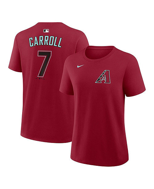 Women's Corbin Carroll Red Arizona Diamondbacks Name & Number T-Shirt