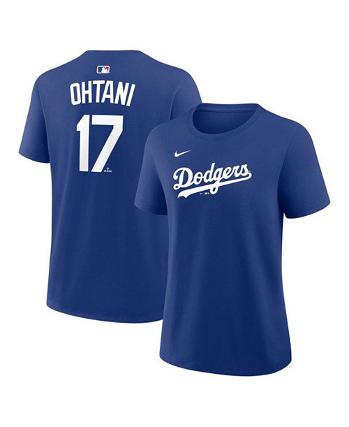 Women's Shohei Ohtani Royal Los Angeles Dodgers Name & Number T-Shirt