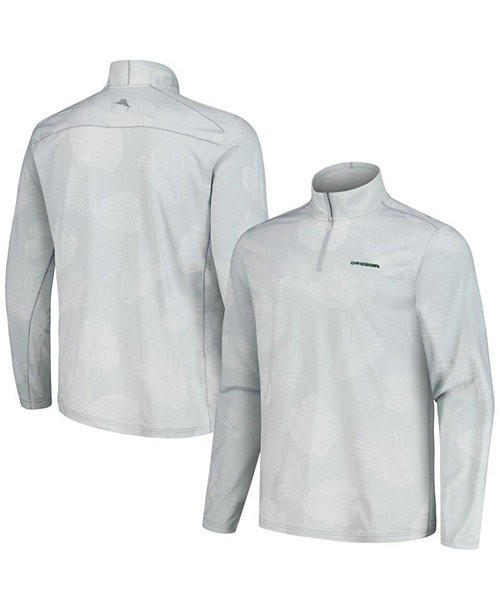 Men's Gray Oregon Ducks Delray Frond IslandZone Half-Zip Jacket
