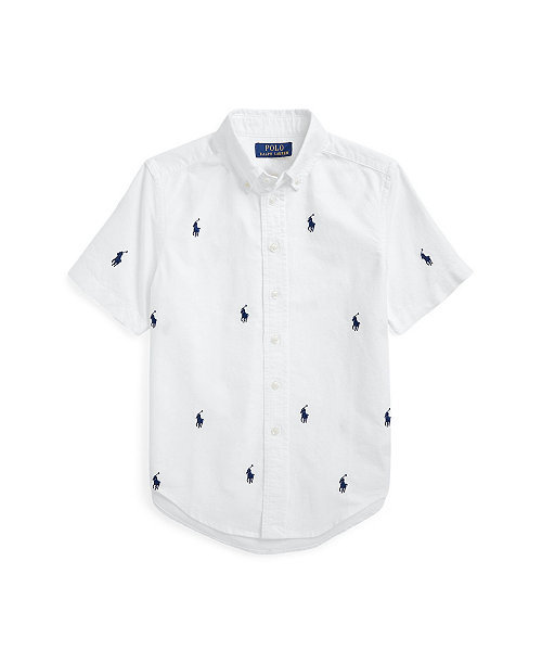 Toddler and Little Boys Polo Pony Oxford Short-Sleeve Shirt