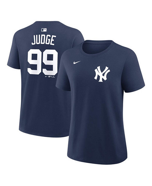 Women's Aaron Judge Navy New York Yankees Name & Number T-Shirt