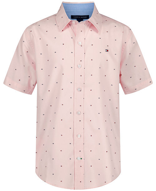 Boys' 2T-7 Flag Short-Sleeve Woven Shirt