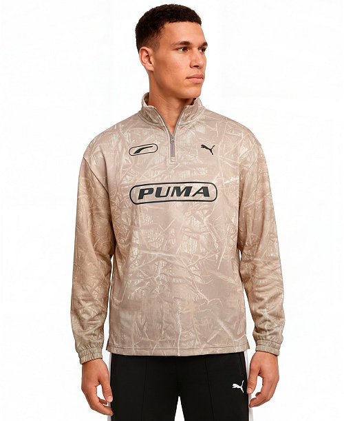Men's Camo Graphic Half-Zip T-Shirt