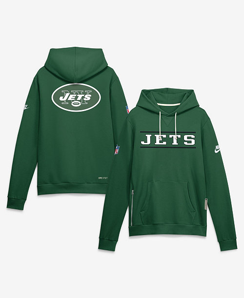 Men's Green New York Jets Standard Issue Replay Officials Alternate Dri-FIT Hoodie
