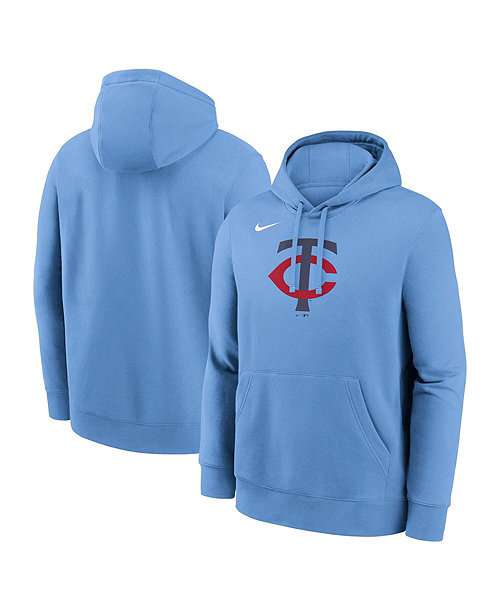 Men's Light Blue Minnesota Twins Logo Club Fleece Hoodie