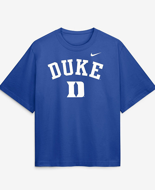 Women's Royal Duke Blue Devils Arch Logo Boxy T-Shirt