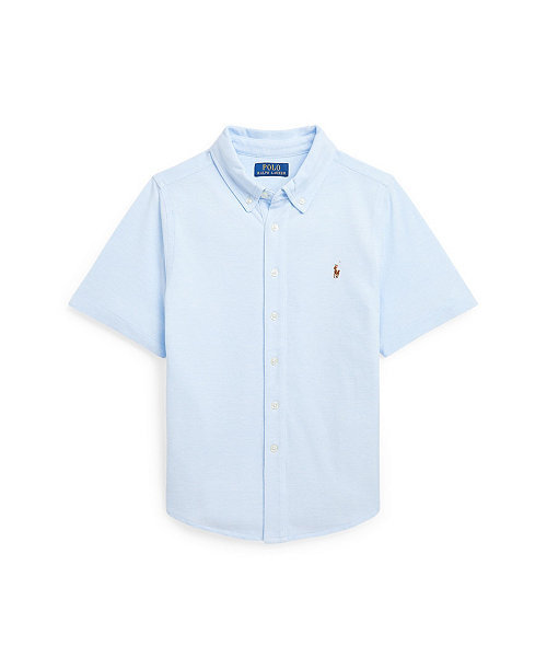Boys' 2-7 Knit Oxford Short-Sleeve Shirt