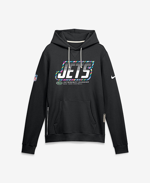 Men's Black New York Jets 2026 NFL Cruical Catch Sideline Dri-Fit Pullover Hoodie