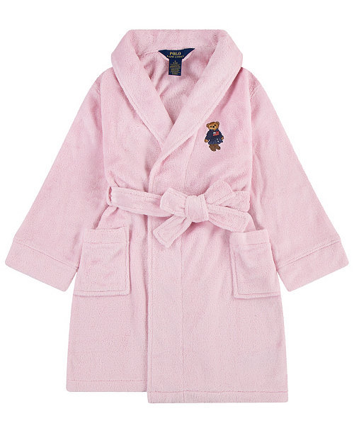 Toddler Girls' 2T-4T Polo Bear Terry Robe