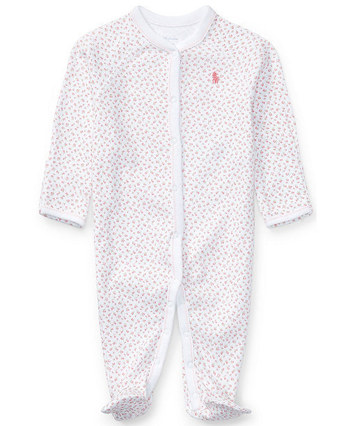 Baby Girls Floral Cotton Coverall