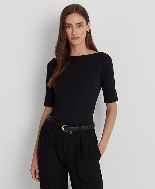 Lauren Ralph Lauren Stretch Boatneck Top