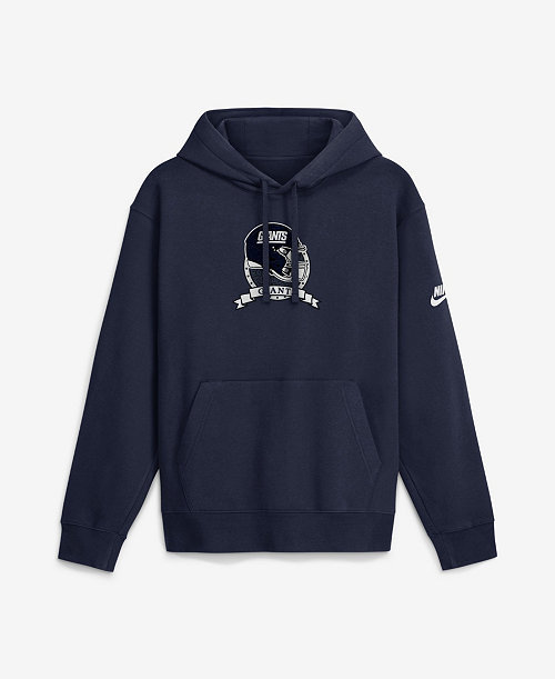 Men's New York Giants Short Pass Rewind Club Fleece Hoodie