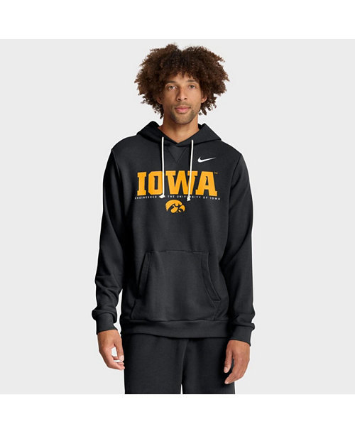 Men's Black Iowa Hawkeyes 2025 Sideline Standard Issue Dri-FIT Hoodie