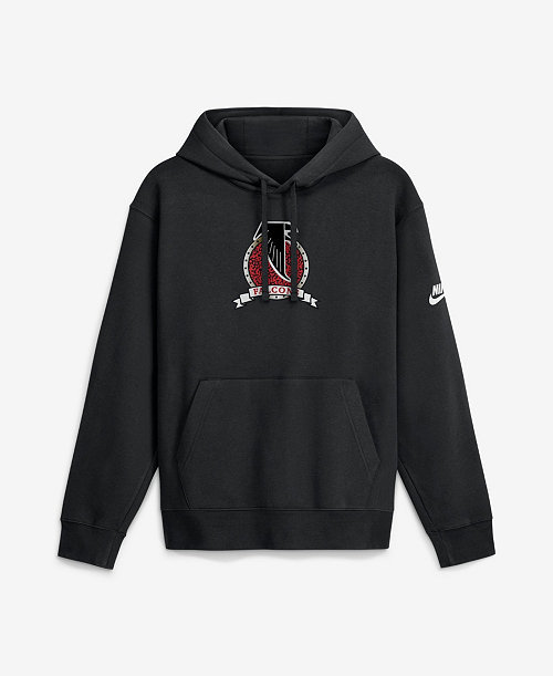 Men's Atlanta Falcons Short Pass Rewind Club Fleece Hoodie