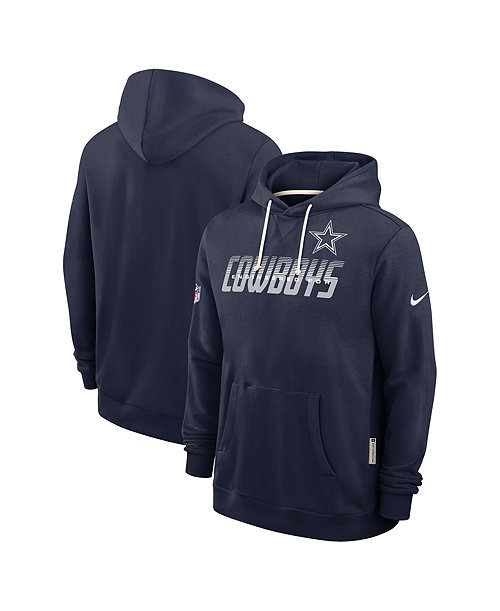 Men's Navy Dallas Cowboys Sideline Standard Issue Dri-FIT Hoodie
