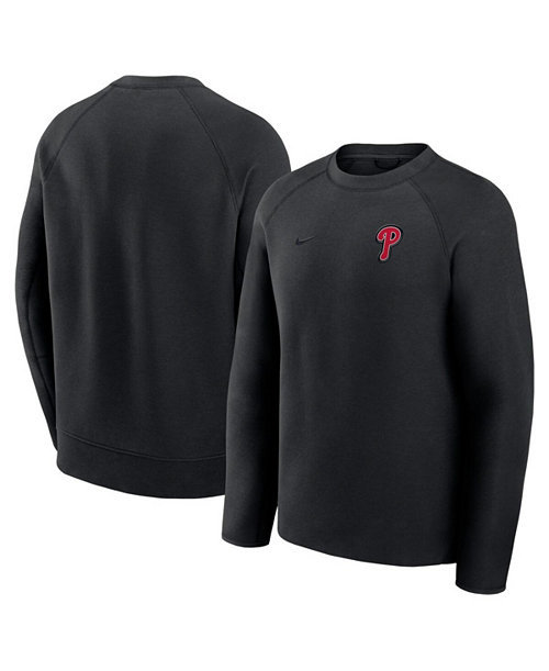 Men's Black Philadelphia Phillies Tech Fleece Raglan Sweatshirt