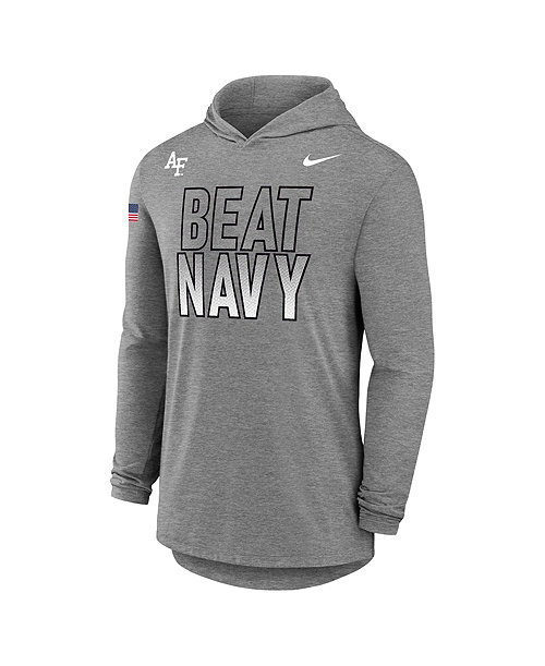 Men's Gray Air Force Falcons 2026 Rivalry Collection Dri-FIT Hooded T-Shirt