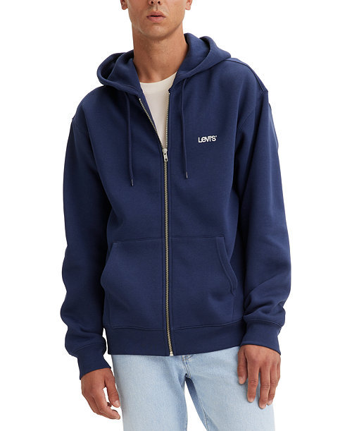 Men's Fleece Relaxed-Fit Zip-Up Hoodie
