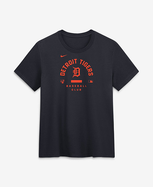 Women's Navy Detroit Tigers Authentic Collection Early Work Tri-Blend Dri-FIT T-Shirt