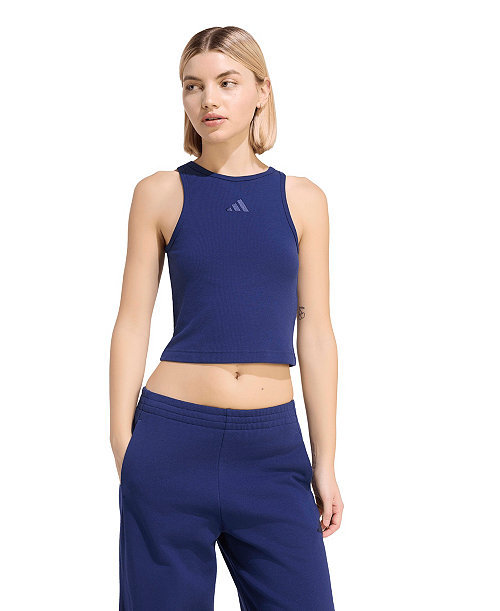 Women's Cropped Ribbed Tank Top