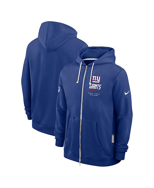 Men's Royal New York Giants Sideline Standard Issue Quarterback Scramble Dri-FIT Full-Zip Hoodie