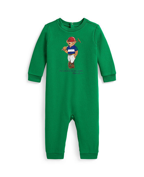 Baby Boys' Bear Print Long-Sleeve Coverall