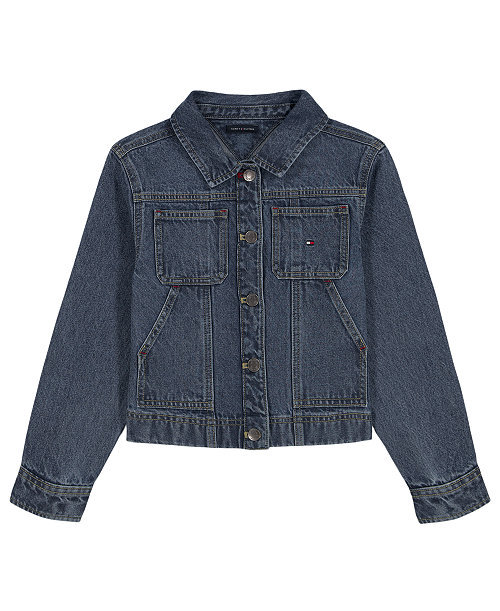 Girls' 7-16 Long-Sleeve Denim Jacket