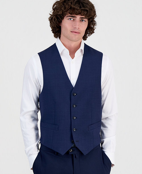 Men's Modern-Fit Wool TH-Flex Stretch Suit Separates Vest
