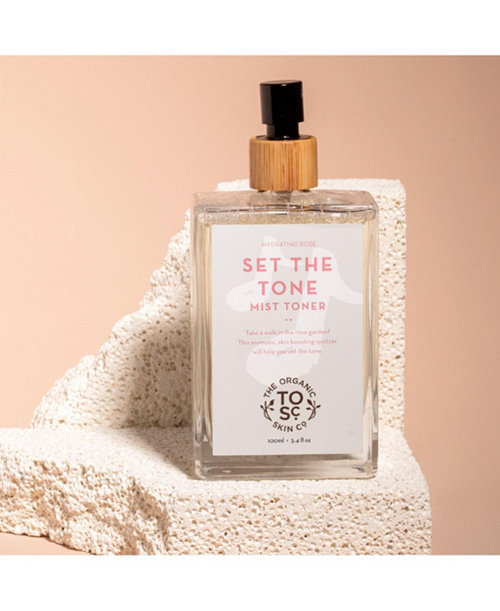 Set The Tone Rosewater Facial Toner Mist with Rose Oil, Honeysuckle & Aloe Vera