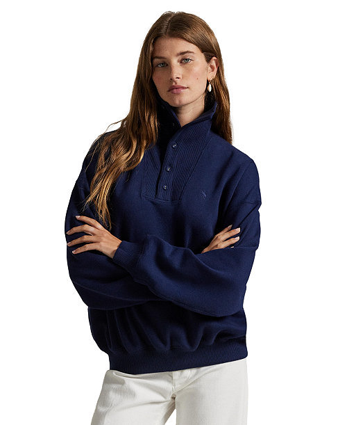 Women's Arctic Ribbed Mockneck Long-Sleeve Fleece Pullover