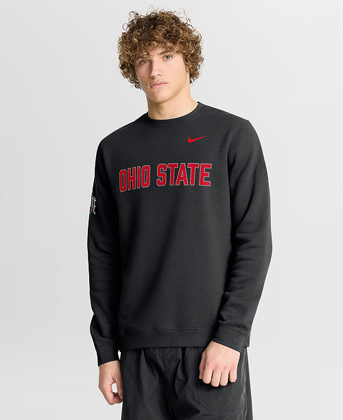 Men's Black Ohio State Buckeyes 2026 Sideline Club Sweatshirt