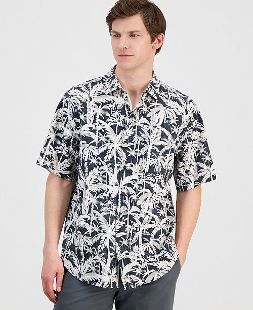 Men's Nova Wave Nero Palms Printed Shirt