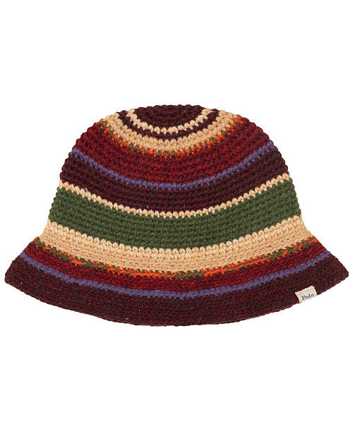 Men's Crochet Stripe Bucket Hat