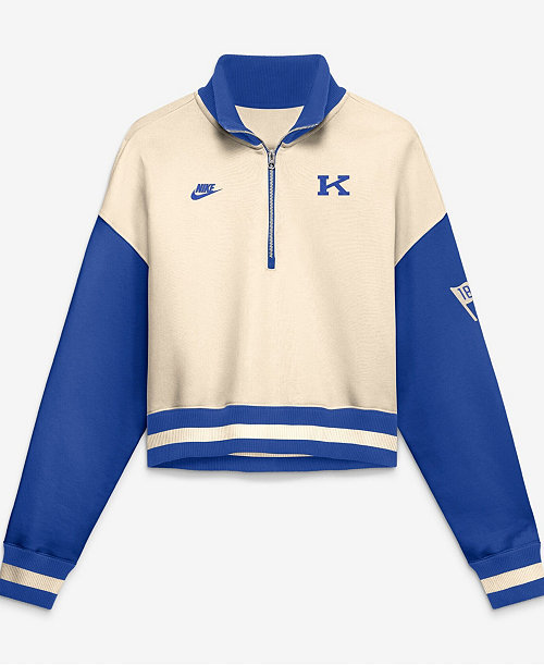 Women's Kentucky Wildcats Legacy Oversized Quarter-Zip Pullover Sweatshirt
