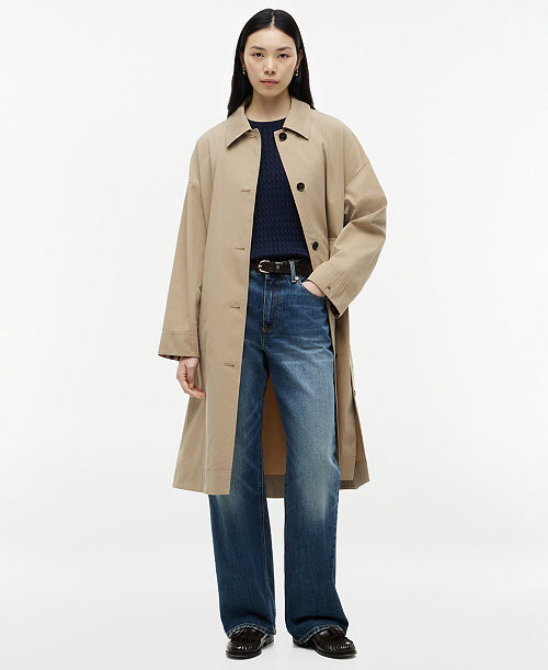 Women's Cotton Button-Front Coat