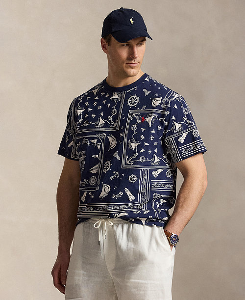 Men's Big & Tall Print Bandanna Jersey T-Shirt