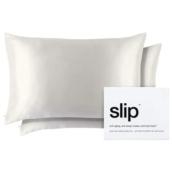 Slip Pure Silk Queen Pillowcase Duo in White