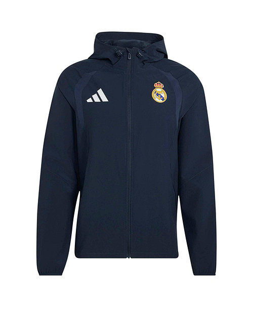 Men's Navy Real Madrid Tiro Travel Full-Zip Windbreaker Jacket