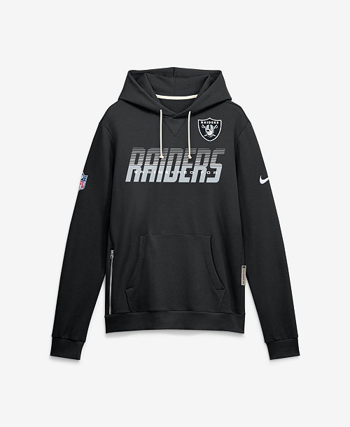 Men's Black Las Vegas Raiders Sideline Standard Issue Top Prospect Dri-FIT Hoodie