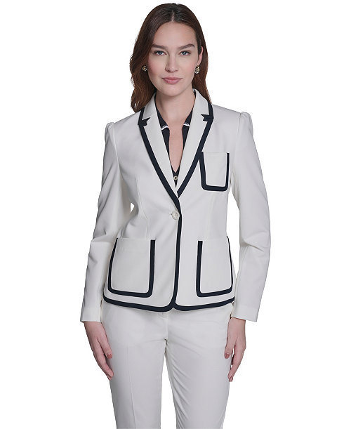 Women's One-Button Framed Blazer